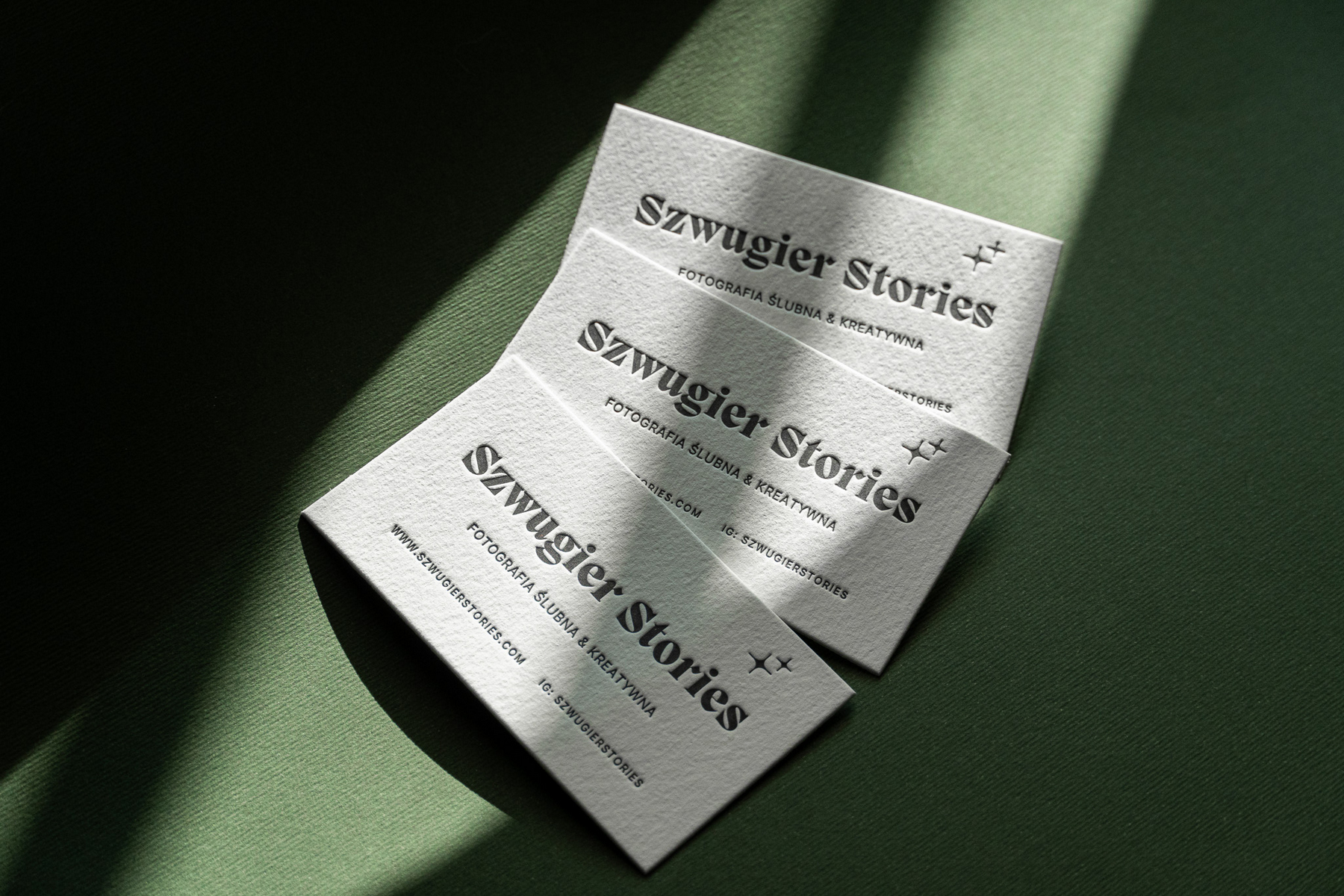 wizytówka letterpress, wizytówka dla fotografa
